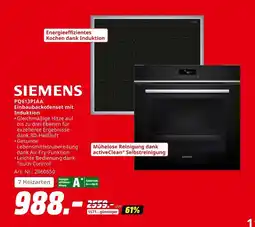 MediaMarkt Siemens pq613piaa einbaubackofenset mit induktion Angebot