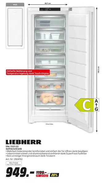 MediaMarkt Liebherr fnc 7227-22 gefrierschrank Angebot