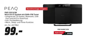 MediaMarkt Peaq pms 220 slim micro hi-fi-system mit dab+/fm tuner Angebot