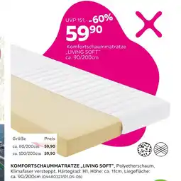 Mömax Komfortschaummatratze „living soft“ Angebot