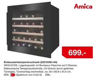 Möbelzentrum Pforzheim Amica einbauweintemperierschrank Angebot