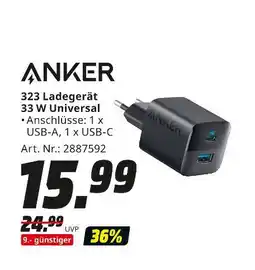 MediaMarkt Anker 323 ladegerät 33 w universal Angebot