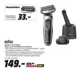 MediaMarkt Braun series 7 71-s7200cc nass- und trockenherrenrasierer Angebot