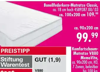 Möbel Boss Bonellfederkern-matratze classic Angebot