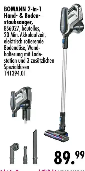 Möbel Boss Bomann 2-in-1 hand- & bodenstaubsauger bs6027 Angebot