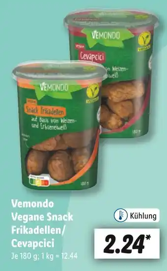 Lidl Vemondo vegane snack frikadellen oder cevapcici Angebot