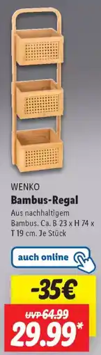 Lidl WENKO Bambus-Regal Angebot