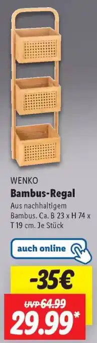 Lidl WENKO Bambus-Regal Angebot