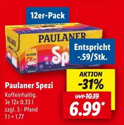 Lidl Paulaner paulaner spezi Angebot