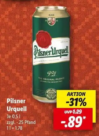 Lidl Pilsner urquell pilsner urquell Angebot