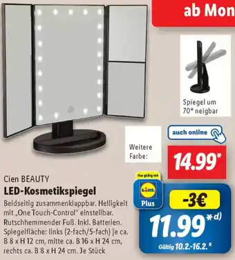 Lidl Cien BEAUTY LED-Kosmetikspiegel Angebot