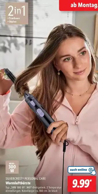 Lidl SILVERCREST PERSONAL CARE Warmluftbürste Angebot