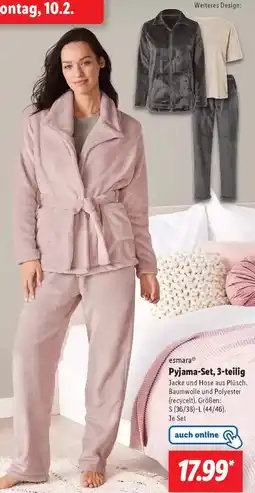 Lidl esmara Pyjama-Set, 3-teilig Angebot