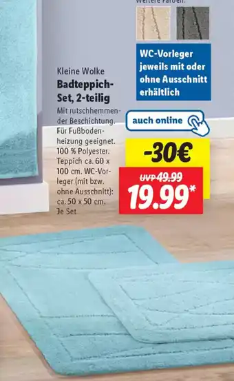 Lidl Kleine Wolke Badteppich Set, 2-teilig Angebot