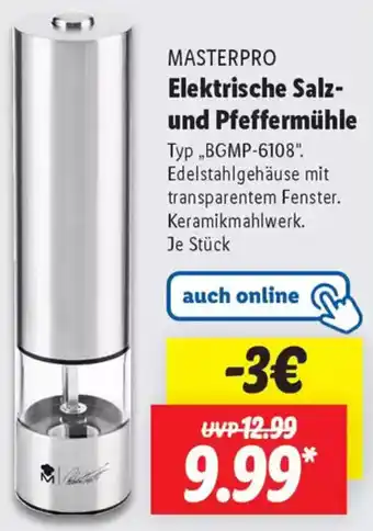 Lidl MASTERPRO Elektrische Salz- und Pfeffermühle Angebot