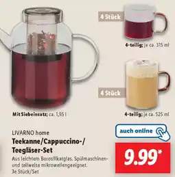 Lidl LIVARNO home Teekanne/Cappuccino-/ Teegläser-Set Angebot