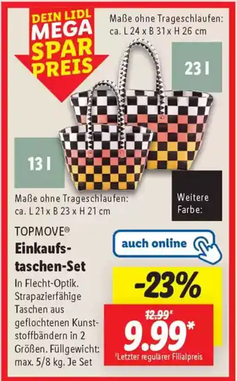 Lidl TOPMOVE Einkaufstaschen-Set Angebot