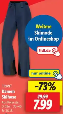 Lidl CRIVIT Damen Skihose Angebot