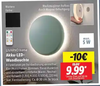 Lidl LIVARNO home Akku-LED Wandleuchte Angebot