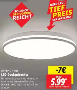 Lidl LIVARNO home LED-Deckenleuchte Angebot