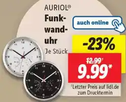 Lidl AURIOL Funkwanduhr Angebot