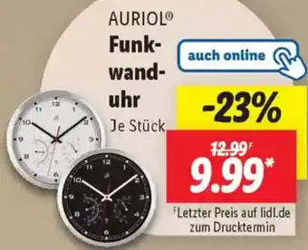 Lidl AURIOL Funkwanduhr Angebot