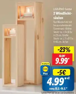 Lidl LIVARNO home 2 Windlichtsäulen Angebot