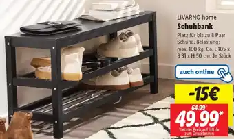 Lidl LIVARNO home Schuhbank Angebot