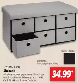 Lidl LIVARNO home Sitzbank Angebot