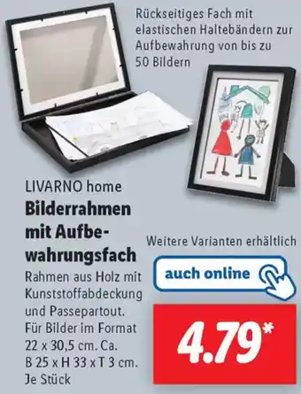 Lidl LIVARNO home Bilderrahmen mit Aufbewahrungsfach Angebot