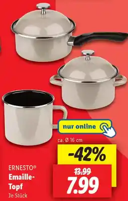 Lidl ERNESTO Emaille Topf Angebot