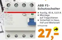 Globus Baumarkt ABB FI- Schutzschalter Angebot