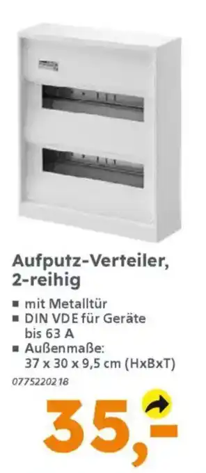 Globus Baumarkt Aufputz-Verteiler, 2-reihig Angebot