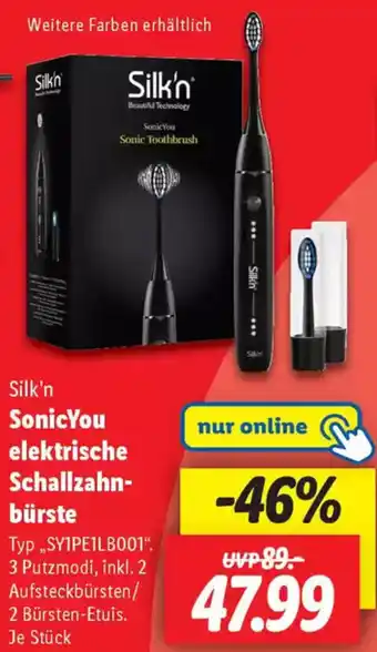 Lidl Silk'n Sonic You elektrische Schallzahnbürste Angebot