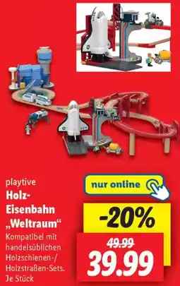 Lidl playtive Holz Eisenbahn ,,Weltraum" Angebot