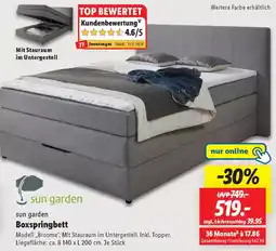 Lidl Sun garden Boxspringbett Angebot