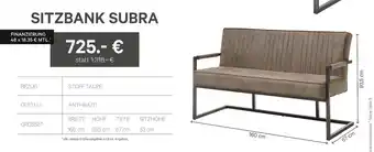 Kabs Polsterwelt Subra sitzbank subra Angebot