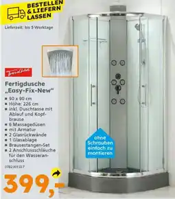 Globus Baumarkt TrendLine Fertigdusche „Easy-Fix-New" Angebot