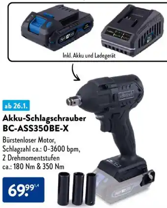 Aldi Nord Scheppach Akku-Schlagschrauber BC-ASS350BE-X Angebot