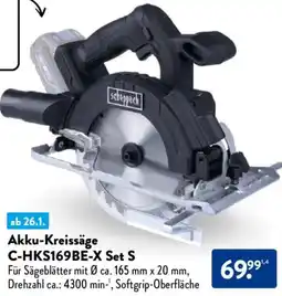 Aldi Nord Scheppach Akku-Kreissäge C-HKS169BE-X Set S Angebot