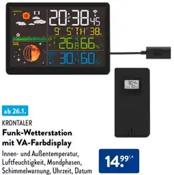 Aldi Nord KRONTALER Funk-Wetterstation mit VA-Farbdisplay Angebot