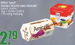 Ihr Frischmarkt Ritter Sport Schoko Würfel oder Amicelli Angebot