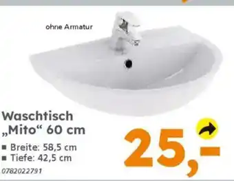 Globus Baumarkt Waschtisch „Mito" 60 cm Angebot