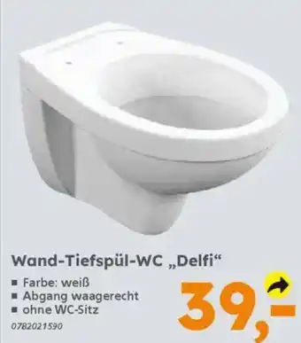 Globus Baumarkt Wand-Tiefspül-WC „Delfi" Angebot