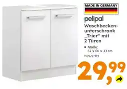 Globus Baumarkt pelipal Waschbecken- unterschrank ,,Trier" mit 2 Türen Angebot