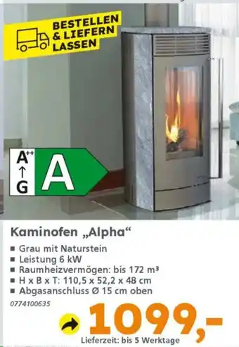 Globus Baumarkt Kaminofen „Alpha❝ Angebot