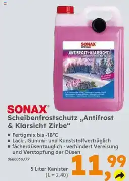 Globus Baumarkt SONAX Scheibenfrostschutz,,Antifrost & Klarsicht Zirbe“ Angebot