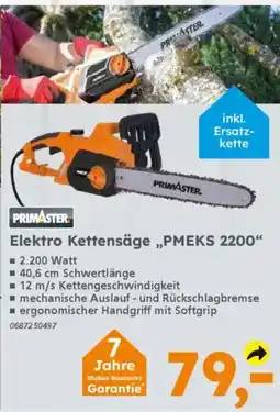 Globus Baumarkt PRIMASTER Elektro Kettensäge „PMEKS 2200" Angebot