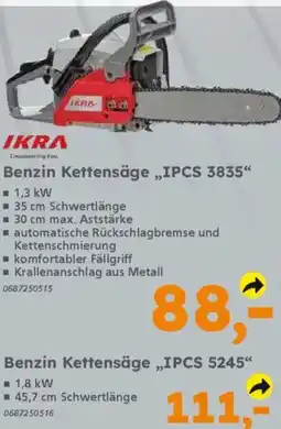 Globus Baumarkt IKRA Benzin Kettensäge „IPCS 3835“ Angebot