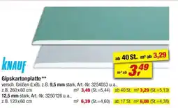 toom Baumarkt KNAUF Gipskartonplatte Angebot